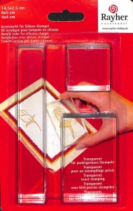 Rayher Acrylkubus voor Siliconen Stempel set van 3 2860500 (Locatie: 1RB2)