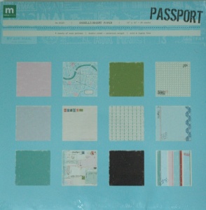 Scrapbook papier, 30.5x30.5 cm, 24 vel, Passport - Img 2