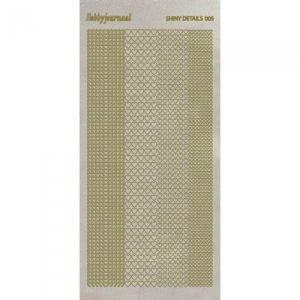 Shiny Details stickervel hartenrandje glitter/goud SDS005TG (Locatie: u120)