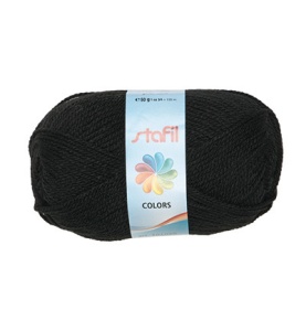 Stafil wool, black, 50 gram, 133 meter
