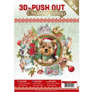 Stansboek Christmas Feelings, 24 afbeeldingen en 8 designpapier, 3DPO10024 (Locatie: 0425)