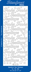 Starform sticker Frohe Festtage glitter d. groen 464 (Locatie: J570)