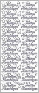 Starform sticker goud prettige feestdagen 256 (Locatie: f089)