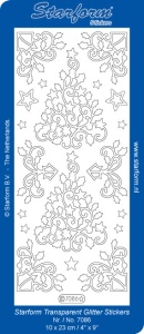 Starform sticker transparant glitter zilver 7086 (Locatie: J515)