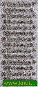 Starform sticker zilver/goud herzlichen glückwunsch 4401 (Locatie: ZZ133) - Img 2