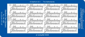 Starform sticker zilver Herzlichen Glückwunsch 400 (Locatie: F166)