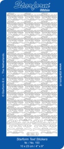 Starform sticker zilver menu 150 (Locatie: T152)
