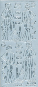 Starform stickervel kleding zilver 1245 (Locatie: G146) - Img 2
