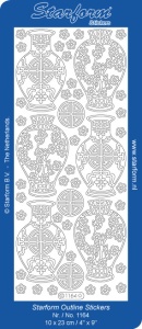 Starform stickervel vaas zilver 1164 (Locatie: u194)
