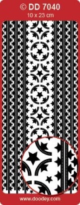 Stickervel goud randje kerst DD7040 (Locatie: L179)