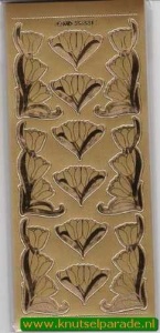 Stickervel goud tulpen MD356531 (Locatie: B081) - Img 2
