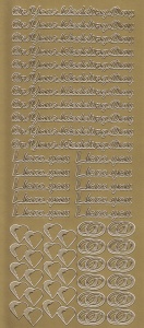 Stickervel goud Your Wedding Day 0705021 (Locatie: A022)
