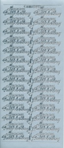 Stickervel Happy Fathersday zilver DD2258 (Locatie: F018) - Img 2