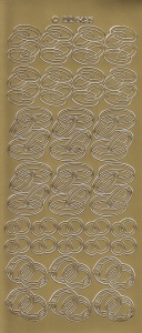 Stickervel huwelijk goud DD6426 (Locatie: A011 ) - Img 2
