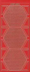 Stickervel rood/goud XP6876 (Locatie: K097)