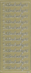 Stickervel Silberhochzeit goud 1174 (Locatie: U274 )