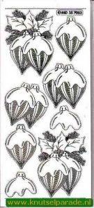 Stickervel transparant zilver kerst MD357083 (Locatie: ZZ007 )
