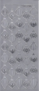Stickervel zilver kerstballen MD357005 (Locatie: e066) - Img 2