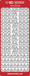 Stickervel zilver kerstballen MD357031 (Locatie: u098)