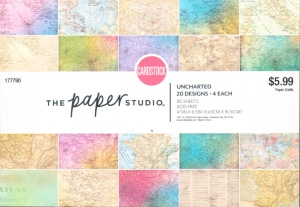 The Paper Studio cardstock Landkaarten 80 sheets 177790