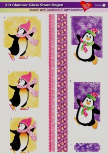 3D glamour stansvel pinguïn 1 (Locatie: 0716)