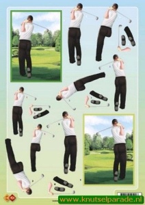 Card Deco knipvel golf CD 10050 (Locatie: 4401)