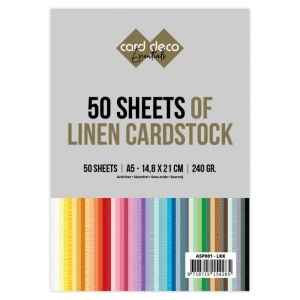 Card Deco linnen karton A5, 50 vel, A5P001-LKK