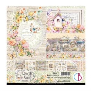 Ciao Bella Papier Pad Pad, 20x20 cm, Flower Shop CBH077