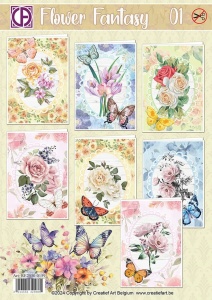 Creatief art kaartenpakket Flower Fantasy 01 RE2530-0159 (Locatie: 4807)