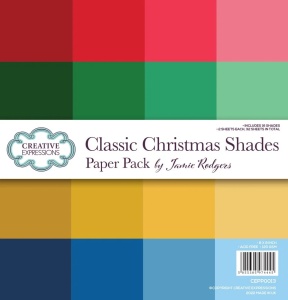 Creative Expressions Paperpack, 20x20 cm, Classis Christmas Shades, CEPP0013