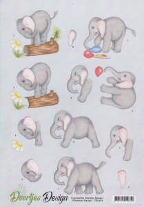 Doortjes Design knipvel olifant CD11077 (Locatie: 1128)