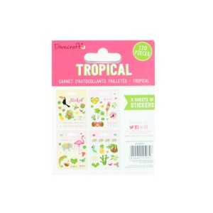 Dovecraft tropical glitter stickerboek, 8 vel (Locatie: c035) - Img 6