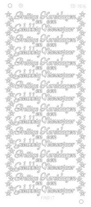 Find It stickervel glanzend goud prettige kerstdagen CD3016 (Locatie: e003)