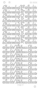 Find It stickervel glanzend zilver beterschap CD3009 (Locatie: u244)