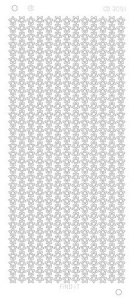 Find It stickervel glanzend zilver sterren CD3091 (locatie: t106)