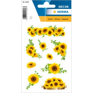 Herma stickers zonnebloemen 3 vel 15696 (Locatie: HE035)
