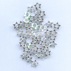 Hobby & Crafting Fun eyelets ster zilver 8mm 50 stuks 12403-4322