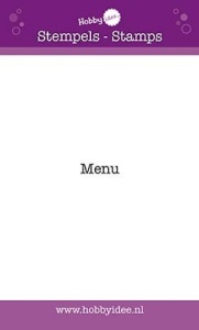 Hobby Idee Clear stamp Menu HI-STAMP-0129 (Locatie: NN280)