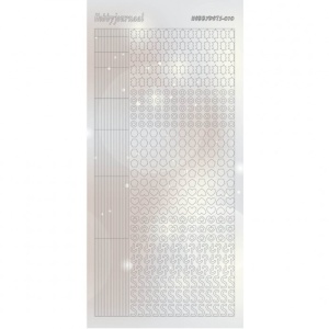 Hobbydots stickervel glitter zilver STDP102 (Locatie: b327)