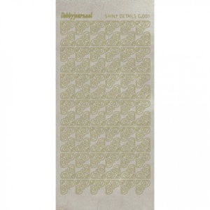 Hobbyjournaal stickervel glitter goud SDSC001TG (Locatie: g273)