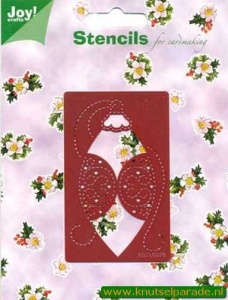 Joy! Crafts snij- embos- en borduurstencil kerstbal 6001/0078 (Locatie: S020 )