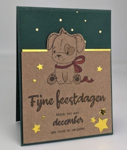 Kerstkaart met hondje