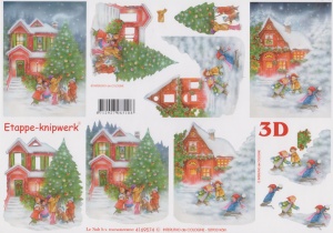 Le Suh, decoupage sheet, christmas 4169574 (Locatie: 2690)
