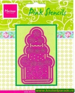 Marianne Design pink stencils PK 9001 (Locatie: D04 )