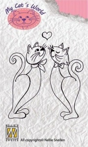 Nellie Snellen Clear Stamps Cats I love you CW002 (Location: NN032)