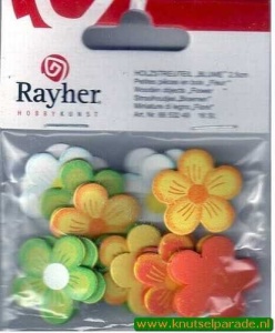 Rayher houten bloemen 16 stuks 88 532 49 (Locatie: K3) - Img 2