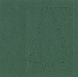 Romak dubbele kaart met kerstboom donkergroen K2-271-23 (Locatie: ll042) - Img 3
