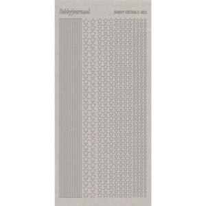 Shiny details stickervel glitter zilver sterren SDS002TZ (Locatie: D53)