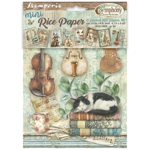 Stamperia mini rijstpapier, 10.5x14.8cm, 8 vel DFSA6X07 (Locatie: 4612)