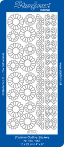 Starform sticker bloemen goud 1065 (Locatie: N171)